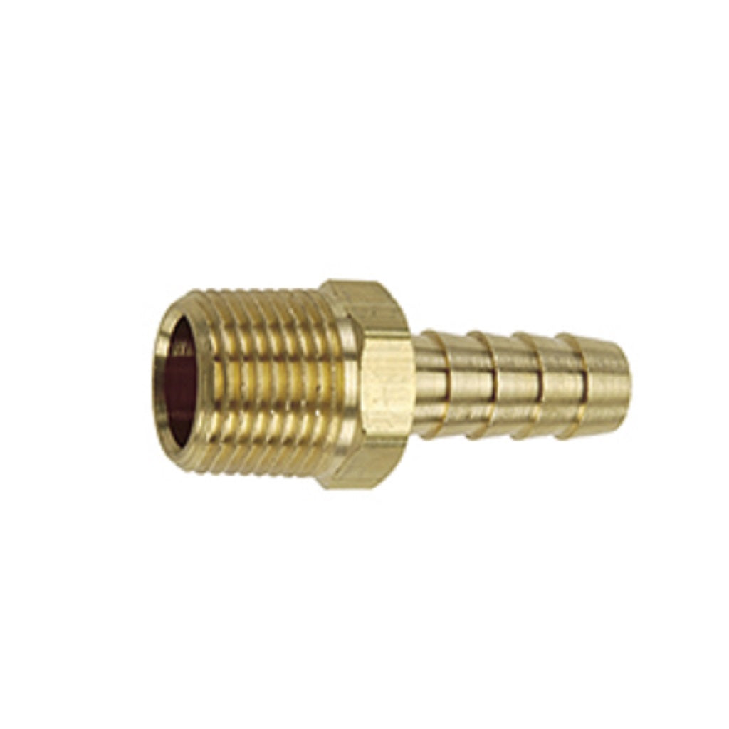 G21B Brass Hose Barb Fitting with Male NPT Pipe Thread - 1/4