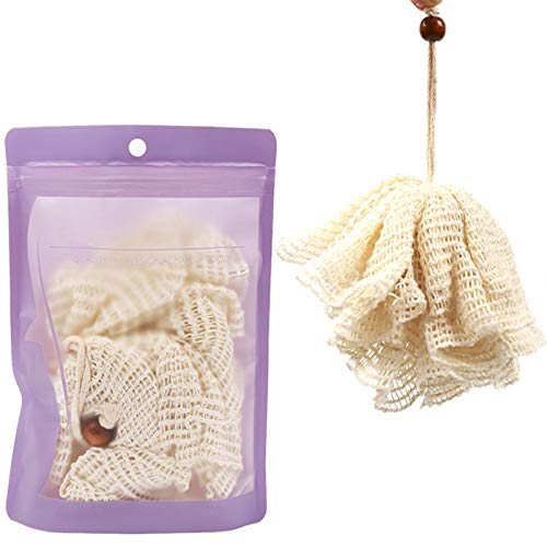 Ubersweet® Natural Ramie Exfoliating Bath Ball - Handmade Sisal Mesh Scrubber for Shower & Bath, Gentle Skin Peeling & Foam Cleansing - Perfect for Spa, Exfoliation & Relaxation at Home