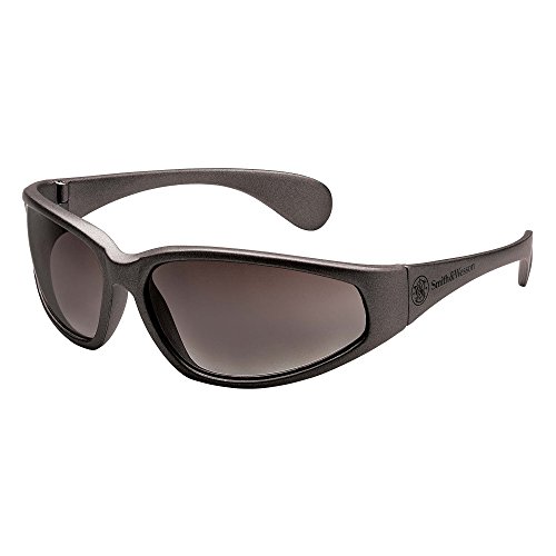 Smith and Wesson 38 Special Safety Glasses (19859) - Smoke Lens, Black Frame - ANSI Z87.1 Certified Protective Eyewear for Shooting, Construction & DIY Projects - 1 Pair/Case