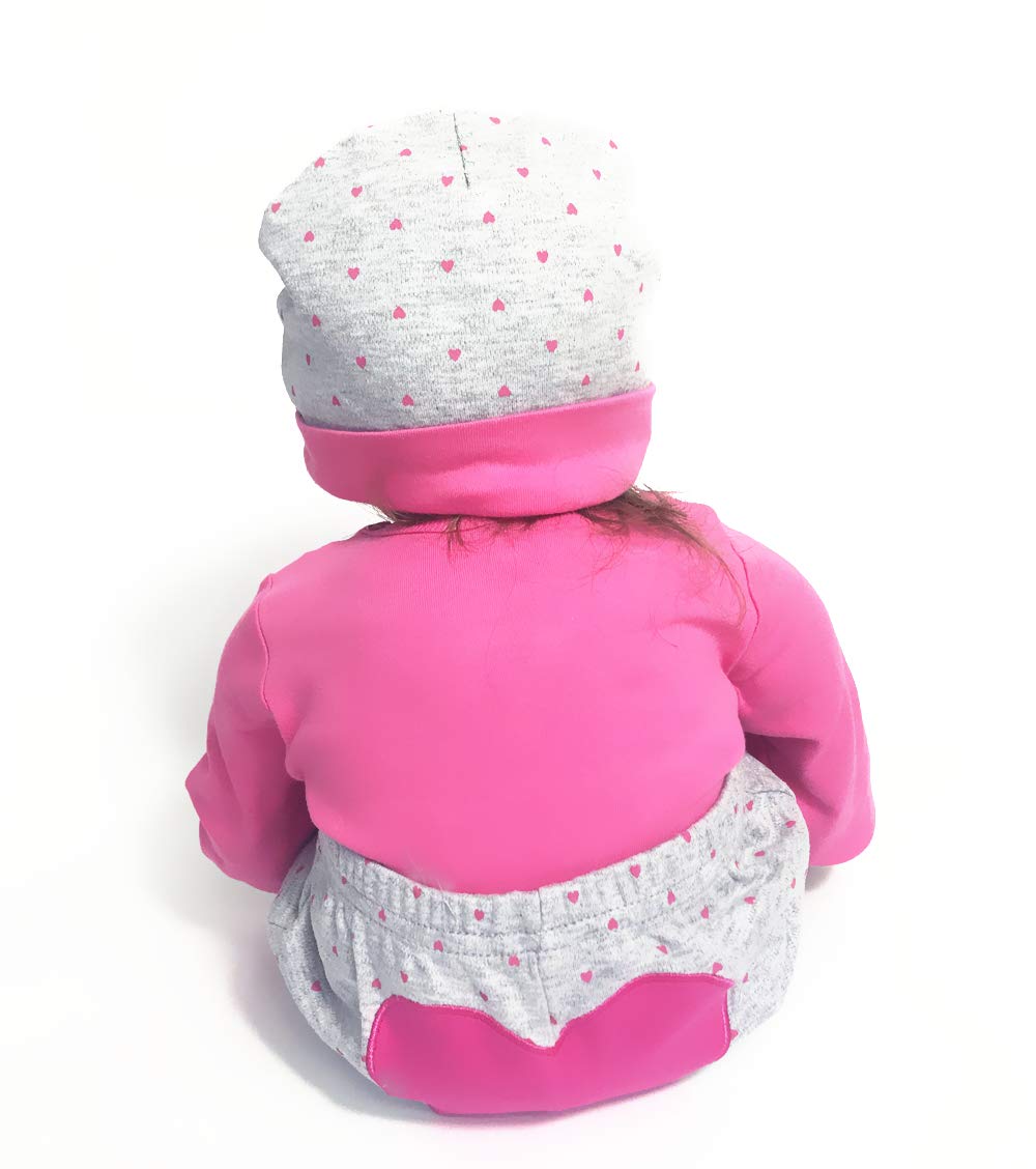 Pedolltree Pink Reborn Doll Clothes for 20-22 Inch Baby Dolls - Soft Outfit for Reborn Girl Dolls | Perfect for Playtime, Collecting & Photography