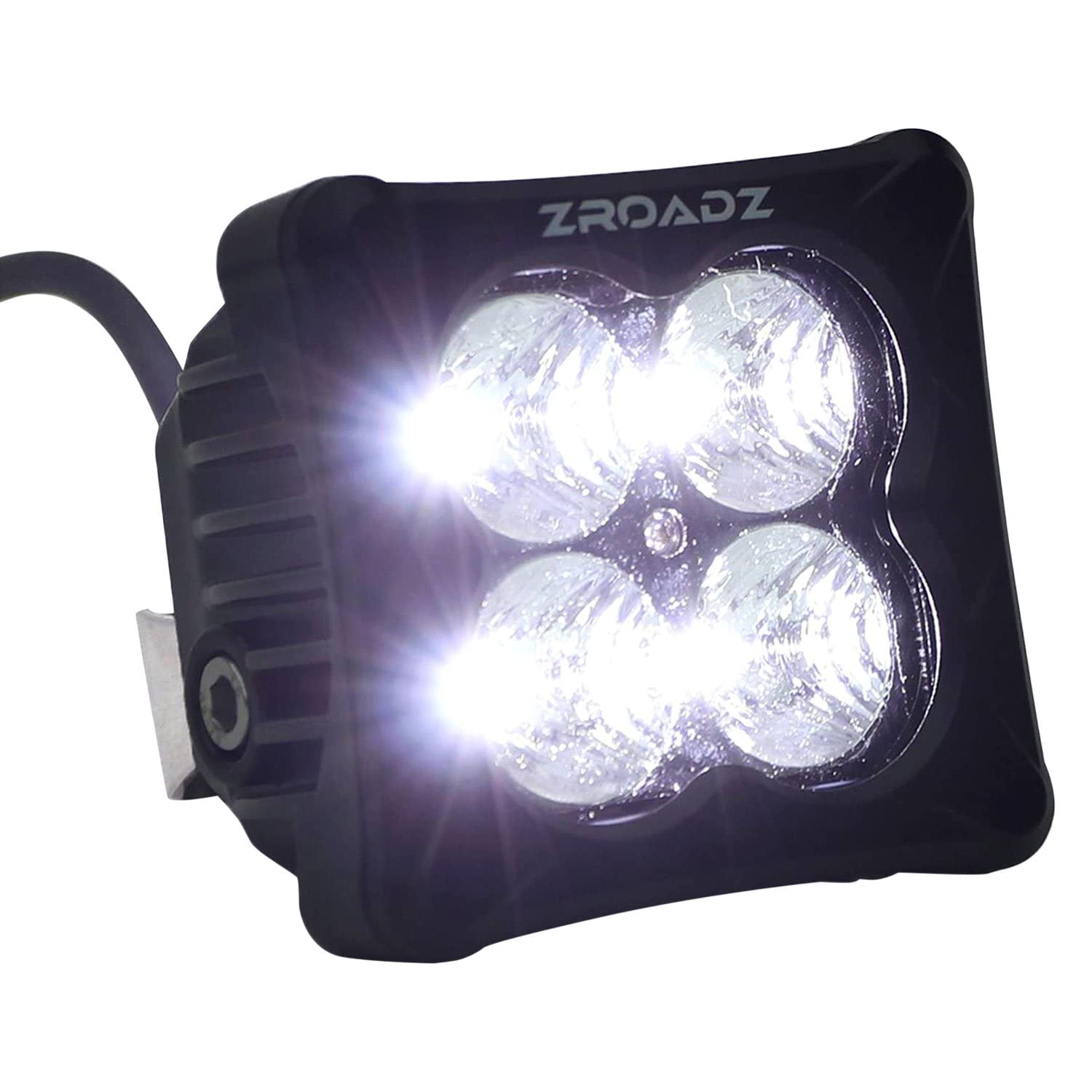 Z365401-KIT2 A Pillar LED Light Mounting Bracket Kit for Ford Bronco - Includes (2) LED Lights, Wiring Harness & Pair Brackets | Perfect for Off-Roading, Night Driving & Adventure Vehicles