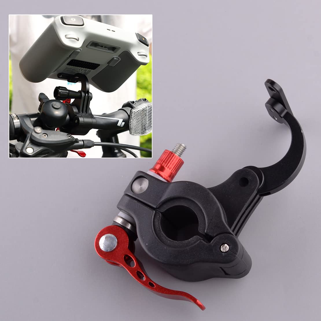 DJI Mini 3 Pro RC Controller Holder - Black Bicycle Mount Bracket for Smooth Following Shots | Perfect for Cycling, Vlogging & Outdoor Adventures