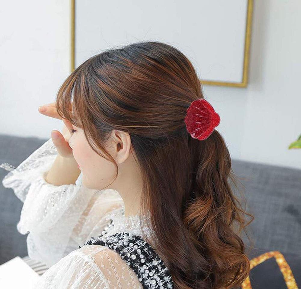 6PCS Mini Shell Hair Clips - Resin Hair Claw Clamps for Women, Girls - Cute Hair Accessories for Beach, Summer, Wedding & Everyday Styling