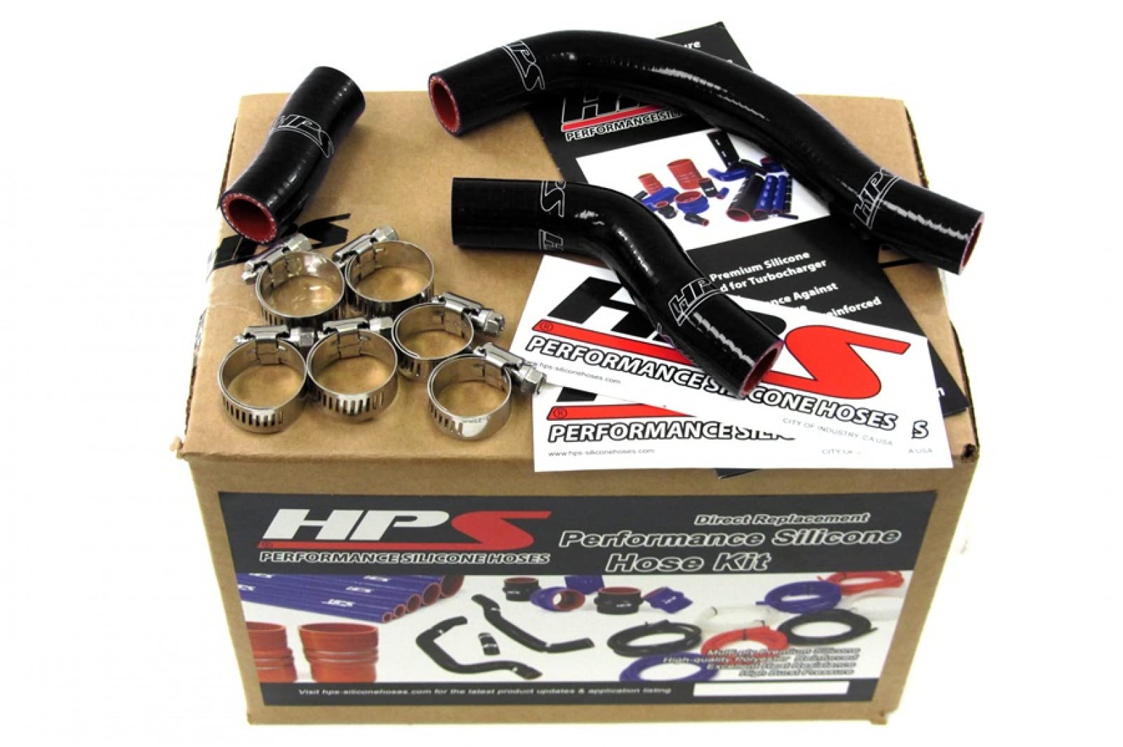 HPS 57-1250-BLK-1 Black Silicone Radiator Coolant Hose Kit - High Performance Cooling Solution for Cars, Trucks & SUVs - Perfect for Engine Upgrades & Radiator Replacement