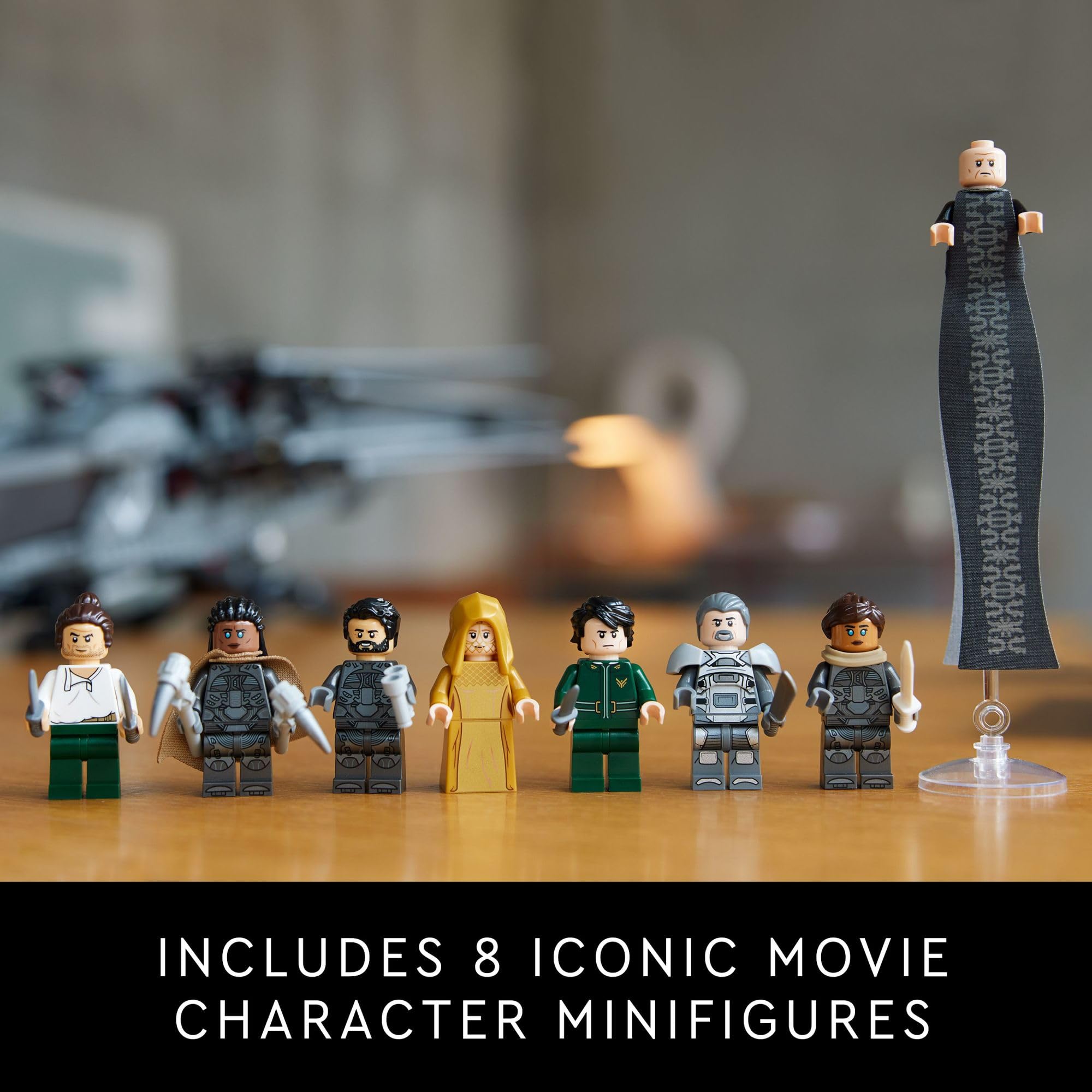 LEGO Icons Dune Atreides Royal Ornithopter Building Set | Collectible Sci-Fi Model Kit with 8 Minifigures (Chani, Baron Harkonnen) | Perfect Gift for Adult Dune Movie Fans | Build, Display & Play with Authentic Dune-Themed Details | Great for Home Decor, Office Display & Sci-Fi Collections