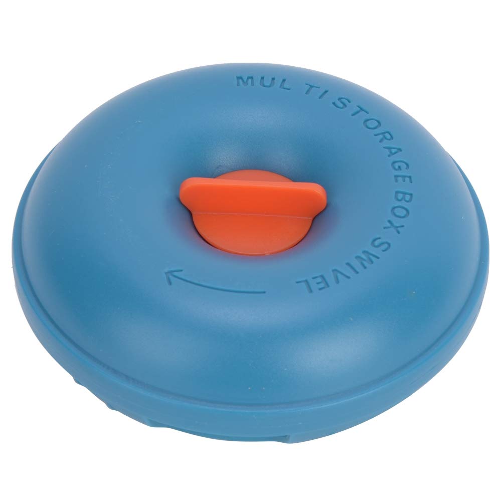 Entatial Portable Medicine Organizer with Lock - Compact Blue Pill Storage Box for Office, Travel & Outdoor Use - Dark Blue | Perfect for Daily Medication & First Aid Kits