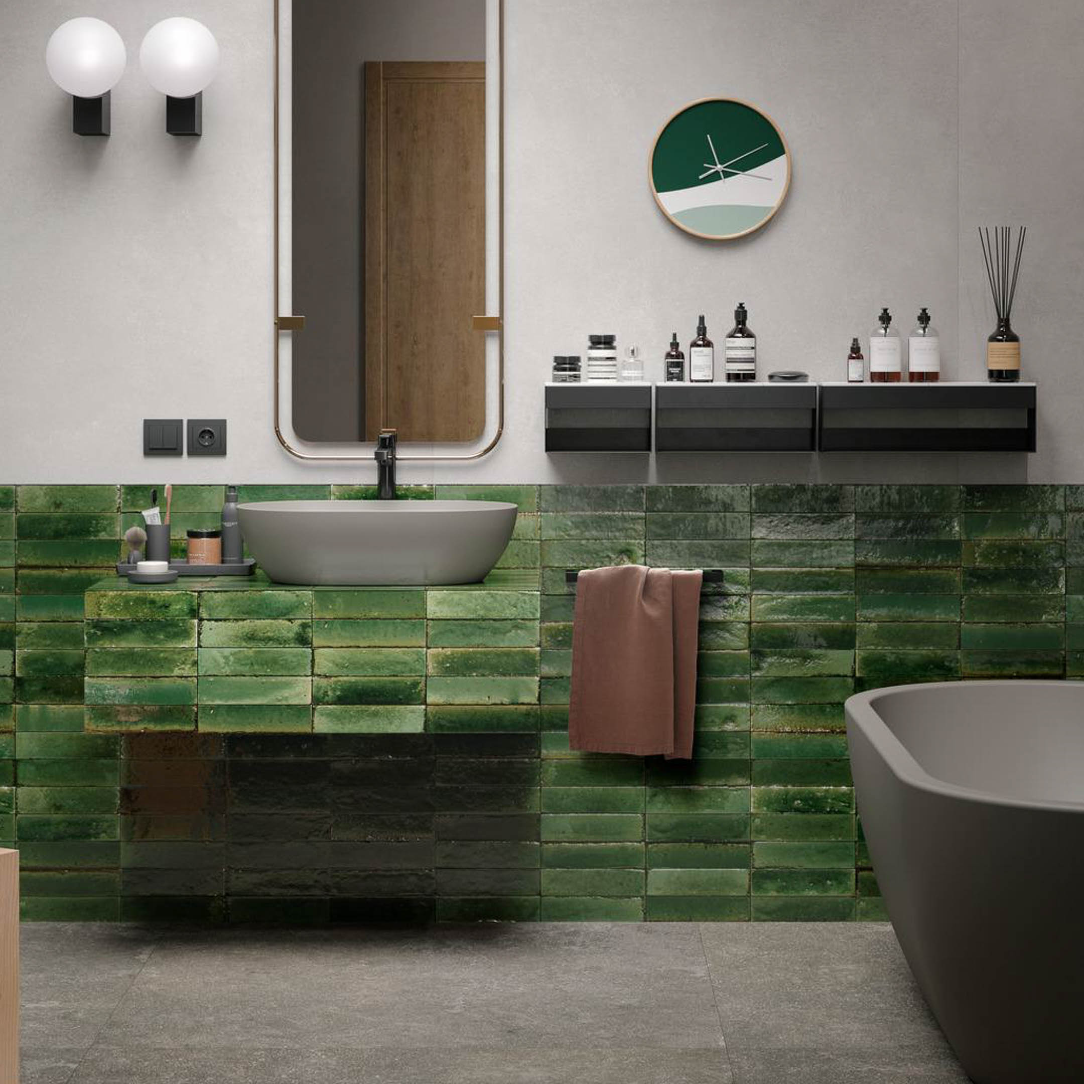 Magnolia Zellige Subway Tiles - Premium Ceramic Wall & Backsplash Tiles for Kitchen, Bathroom & Shower Renovation