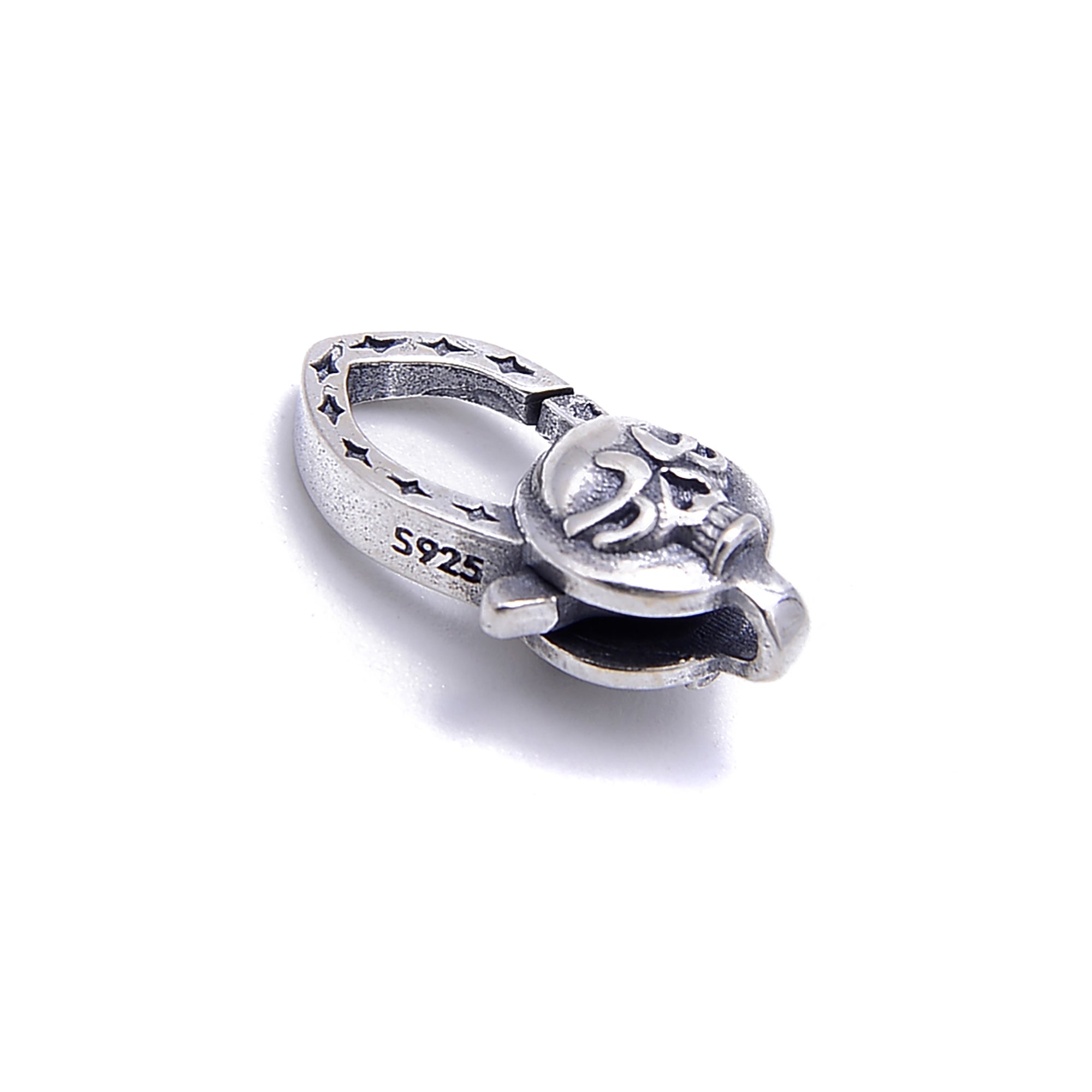 925 Sterling Silver Anti-Tarnish Skull Clasp - 8x16mm (2 Pcs/Bag) - Perfect for DIY Jewelry Making, Gothic Accessories & Punk Fashion