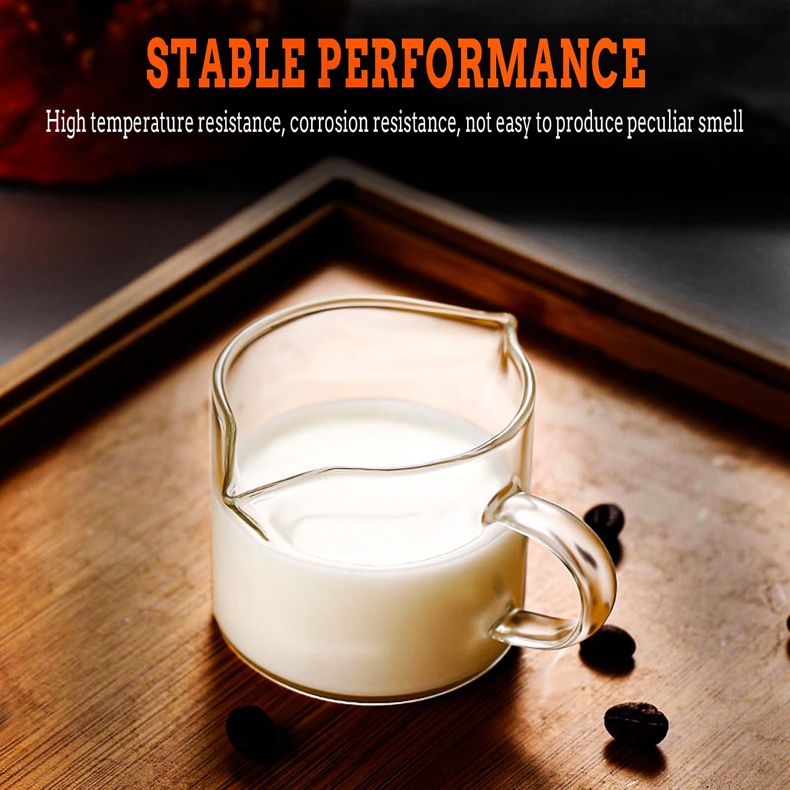 1pc 4OZ Espresso Shot Glass with Handle - Double Spout Coffee Cup for Espresso & Mini Milk - Durable Glass Coffee Accessories - Perfect for Home Barista, Coffee Shops & Gifts