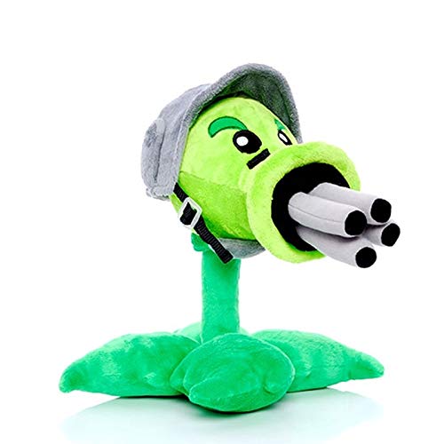 30cm Plants vs Zombies PVZ Gatling Peashooter Plush Stuffed Toy - Soft Game Figure Statue for Kids, Xmas Gifts, Cake Topper, Movie Superhero Collectible, Party Decor, Bedroom Decoration