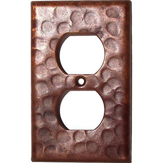 Hammered Copper Single Duplex Switch Plate Cover - Decorative Outlet Cover for Home, Office, and Commercial Use - Rustic Electrical Wall Plate for Living Room, Bedroom, and Kitchen