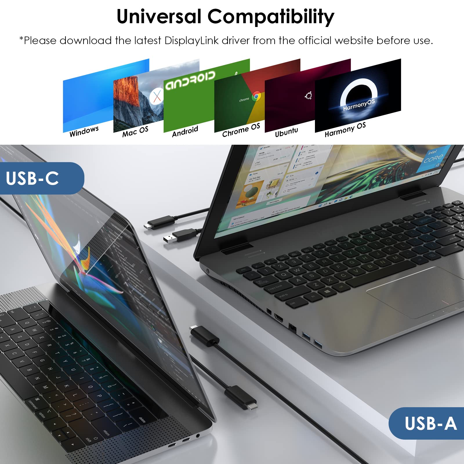 WAVLINK 4K Universal USB C Docking Station Dual Monitor - DisplayLink USB C Hub with 100W PD Charging for MacBook M1/M2, Thunderbolt 4/3, Windows & Mac - 2x HDMI, 2x DisplayPort, Ethernet, Audio - Perfect for Home Office & Remote Work Setup