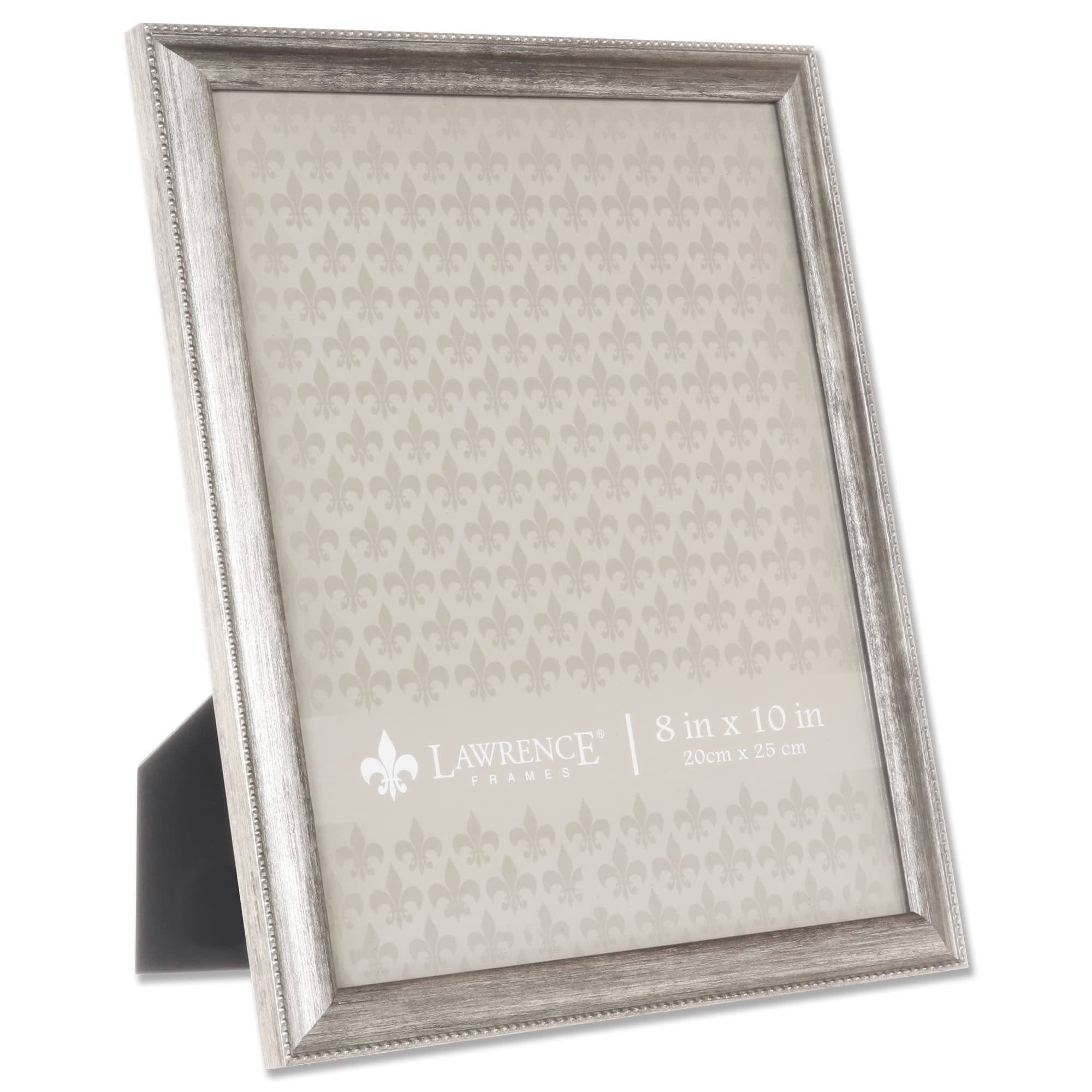 Lawrence Frames Classic Bead Picture Frame 8x10 Inch - Elegant Silver Photo Frame for Wall or Tabletop Display - Perfect for Weddings, Family Photos & Home Decor