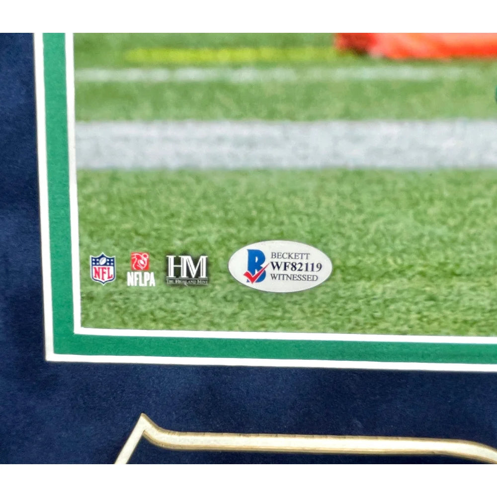 DK Metcalf Autographed Seattle Seahawks 16x20 Framed Photo - BAS Certified Signed Memorabilia - Perfect for NFL Fans, Man Cave Decor & Sports Collectors Gifts