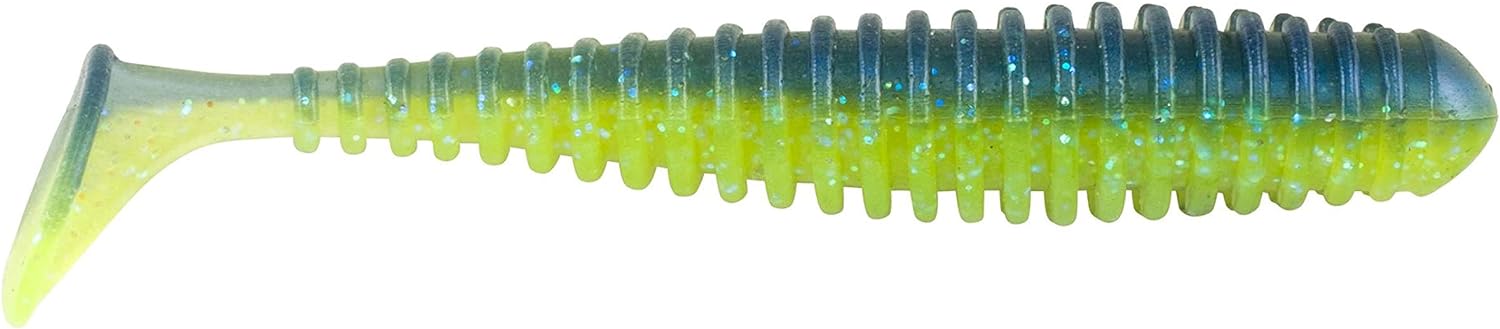 Berkley PowerBait Power Swimmer Ripple Body with Paddle Tail Fishing Lure - Best Soft Plastic Swim Bait for Bass, Trout, and Walleye - Perfect for Freshwater and Saltwater Fishing