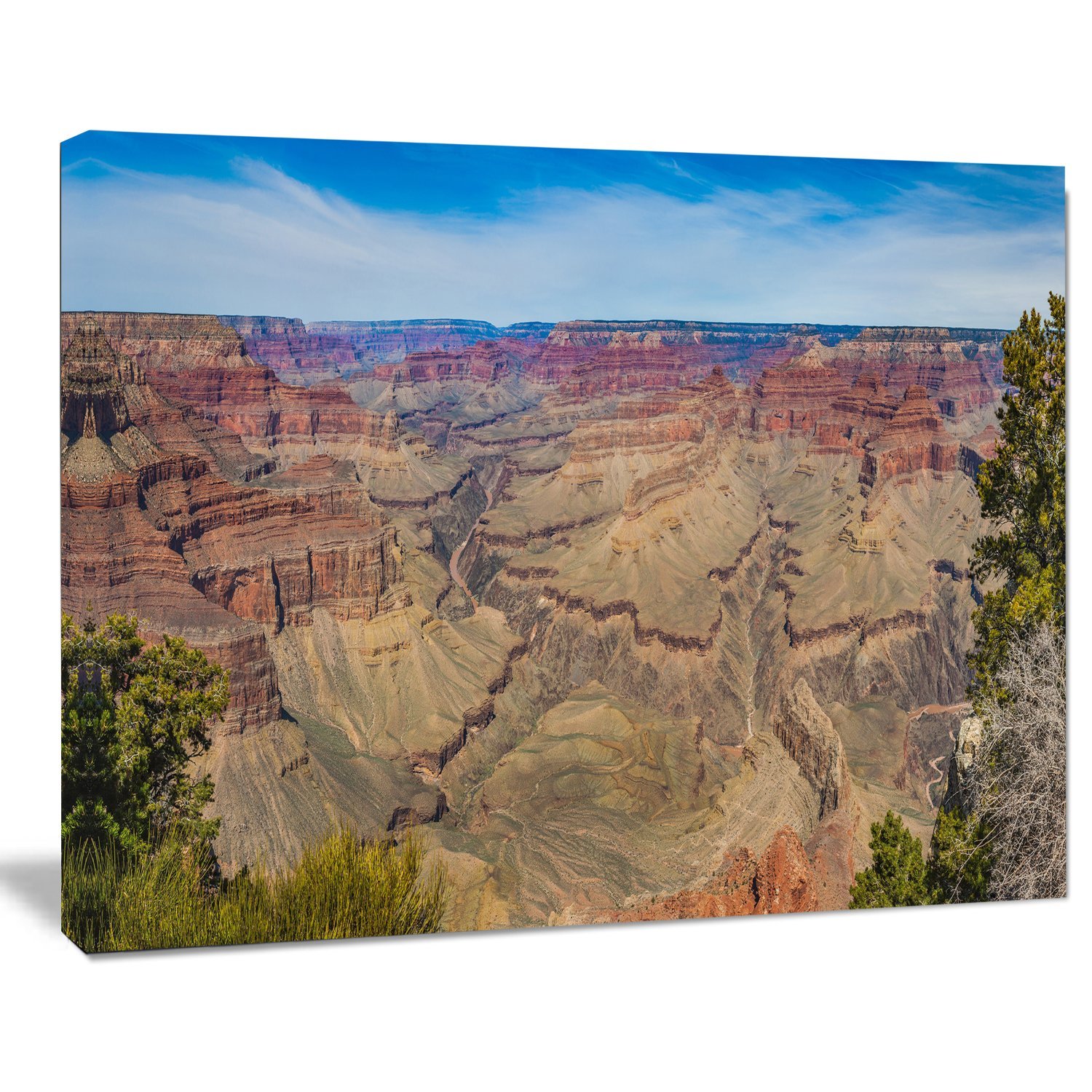Grand Canyon National Park Canvas Wall Art - Stunning Landscape Painting for Home & Office Decor | Perfect for Living Room, Bedroom, or Office Wall Decor