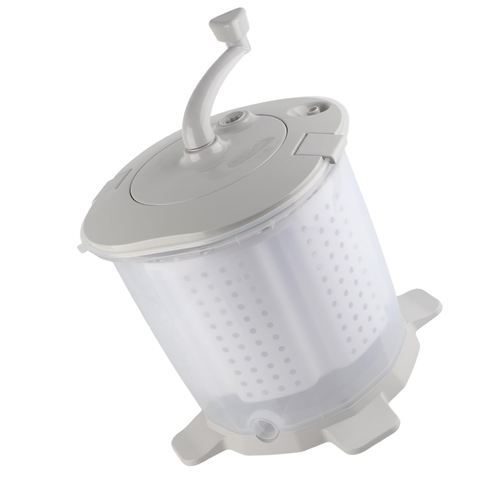Portable Hand Crank Manual Washing Machine - Compact Laundry Solution for Dorm, Apartment, Camping & Travel - Nordic Grey (Perfect for Off-Grid Living, RV Trips & Emergency Preparedness)