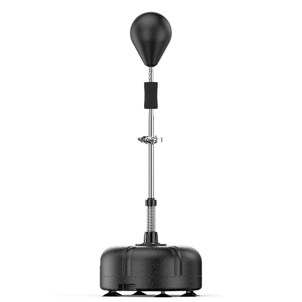 Full 90 Boxing Speed Ball - Adjustable Height Punching Bag for Kids & Adults (128-155cm) - Black - Home Gym Equipment with Strong Rebound for Boxing Training, Fitness & Cardio Workouts - Perfect for Home Exercise, Martial Arts Practice & Boxing Skill Development