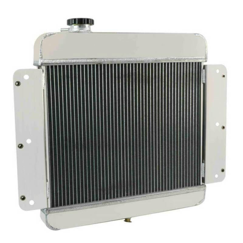 4 Row Aluminum Radiator with Shroud Fan & Relay Kit for 1962-1967 Chevy Nova/Chevy II/SS L6 V8 - Direct Replacement Cooling System Upgrade - Perfect for Classic Car Restoration & Hot Rod Performance