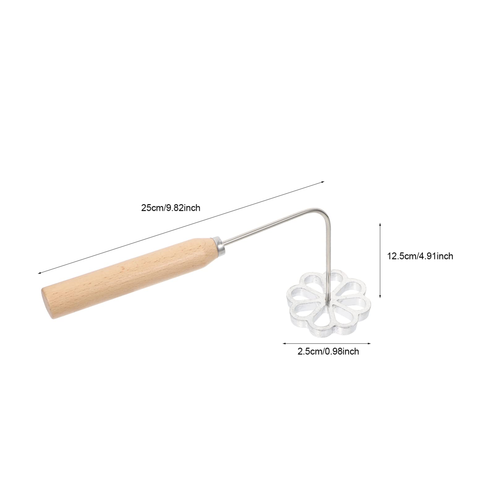 HEMOTON Non-Stick Pie Spoon Set - Floral Waffle Iron, Cookie Maker, Wooden Handle for Baking, Air Fryer, Desserts, Shrimp Cakes - Perfect for Home Cooking, Kitchen Supplies & DIY Treats
