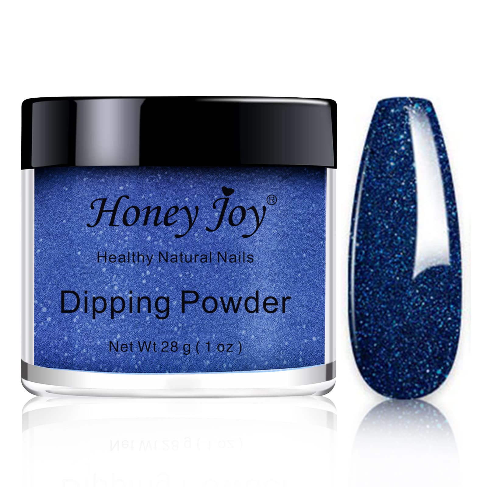 Royal Blue Dip Powder Nails - No Lamp Needed, Gel Polish Effect, Smooth & Even Finish (No.43) - Perfect for Home Manicures & Salon Quality Nails
