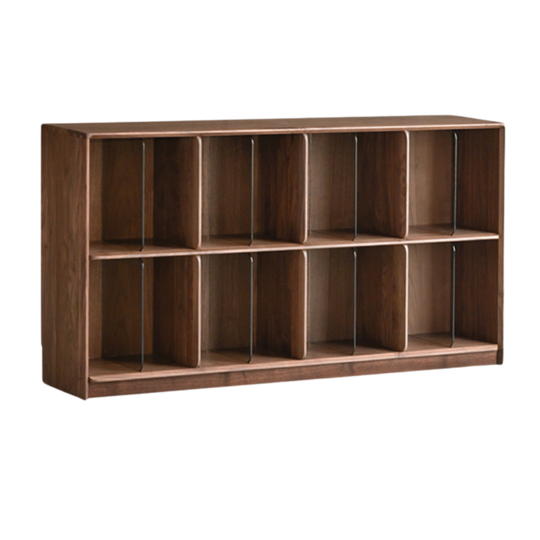 59x11.8x31.9 inch / 150x30x81 сm / rich dark walnut color / black walnut D-type bookcase
