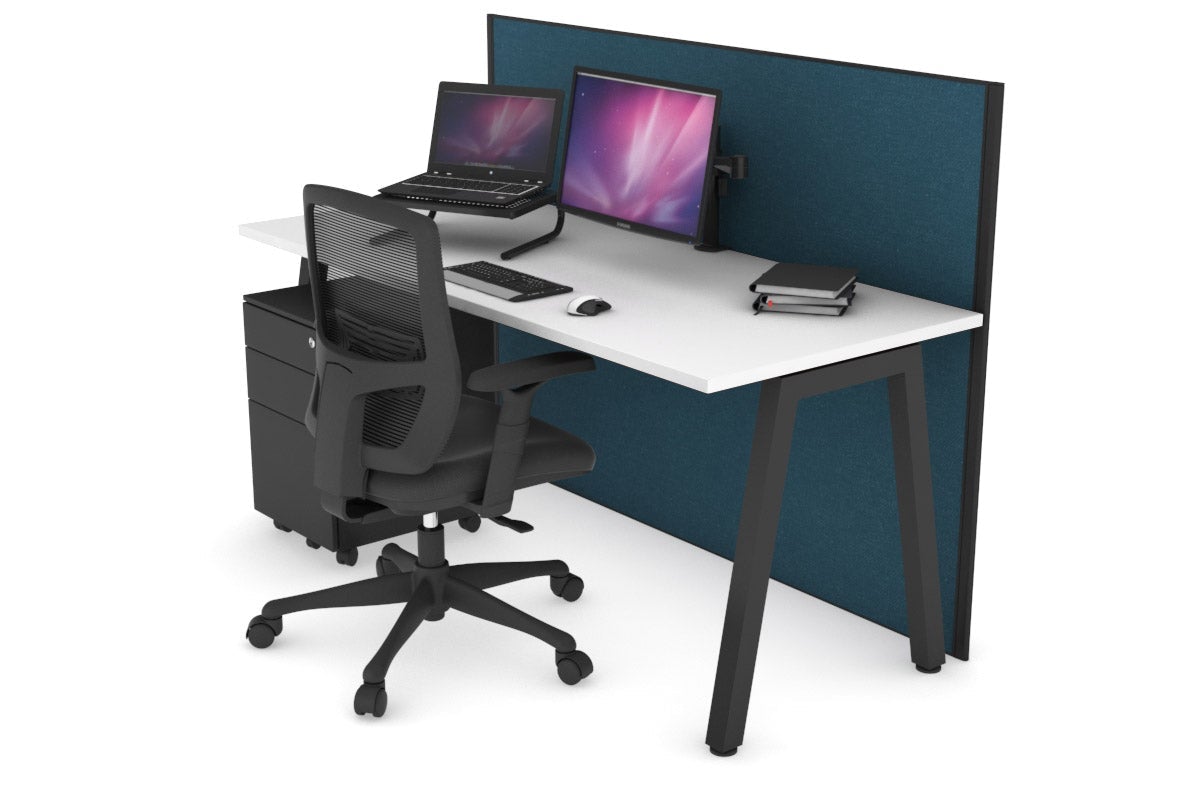 Horizon Quadro A Legs Office Desk - 1600L x 700W Modern Workstation for Home & Office - Perfect for Remote Work, Study & Professional Workspaces