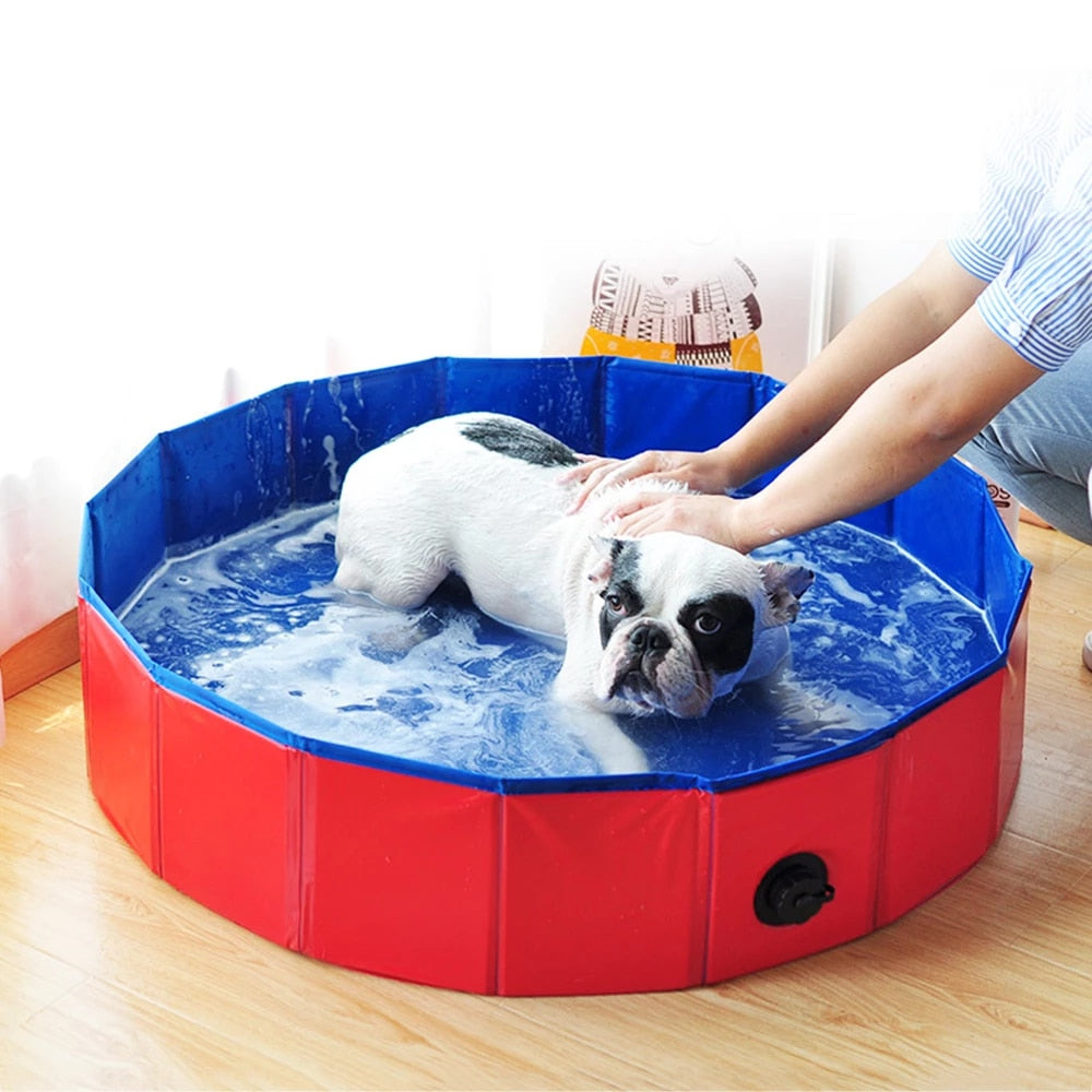 Foldable Dog Bathtub & Portable Swimming Pool for Pets - Indoor & Outdoor Bathing, Training, and Playtime for Small to Large Dogs