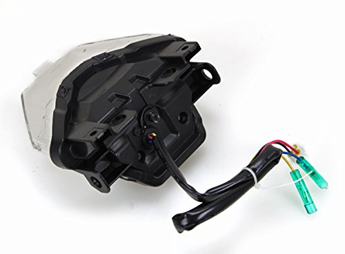 Sequential LED Tail Lights Clear Lens for 2015-2017 Yamaha FZ-07 & 2015-2024 YZF R3 - High Visibility Motorcycle Safety Lights for Night Riding & Custom Bike Builds
