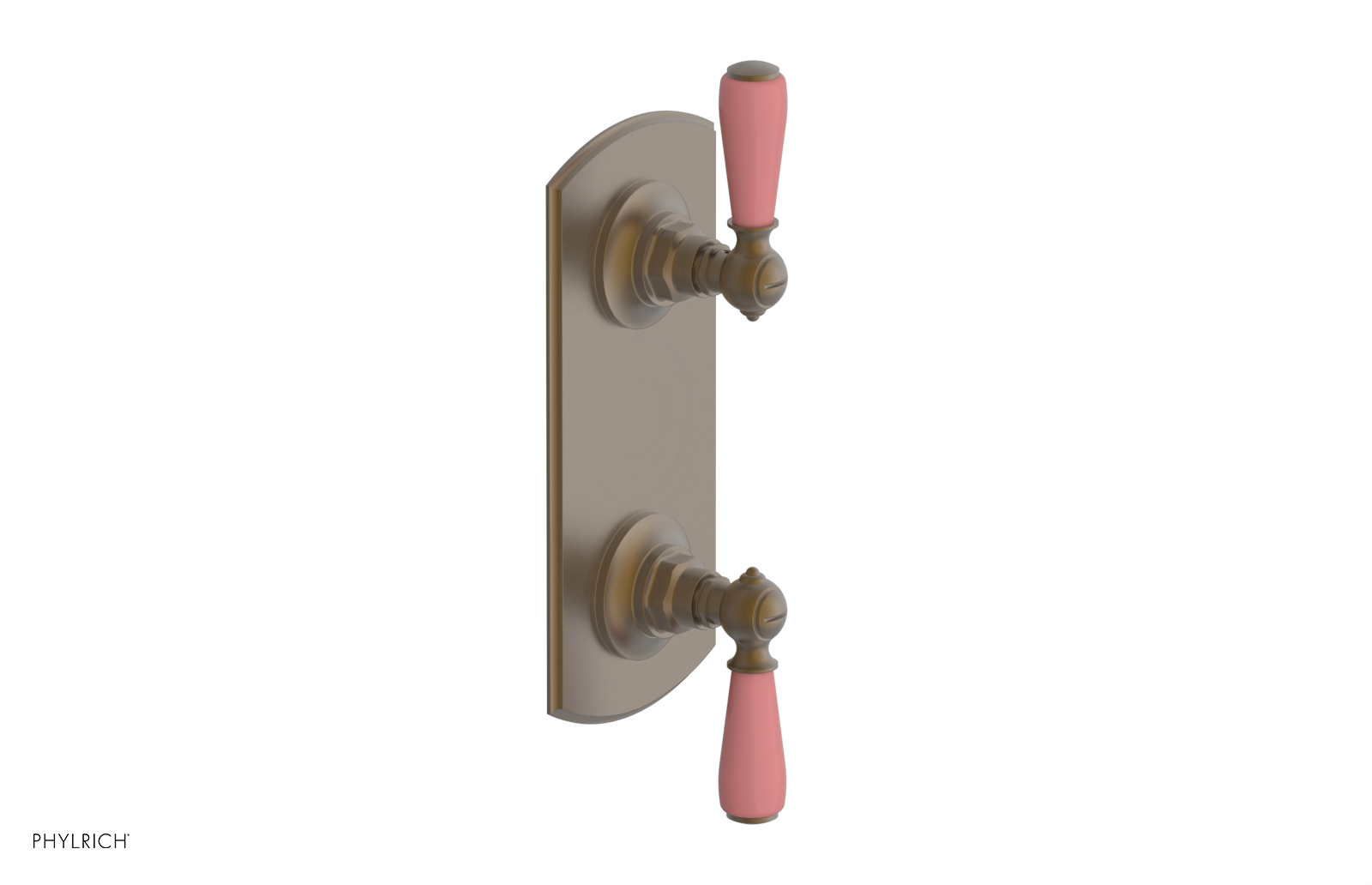Jamestown Thermostatic Shower Valve with Volume Control & Diverter - Pink Accented Bathroom Fixture for Modern Home Renovation