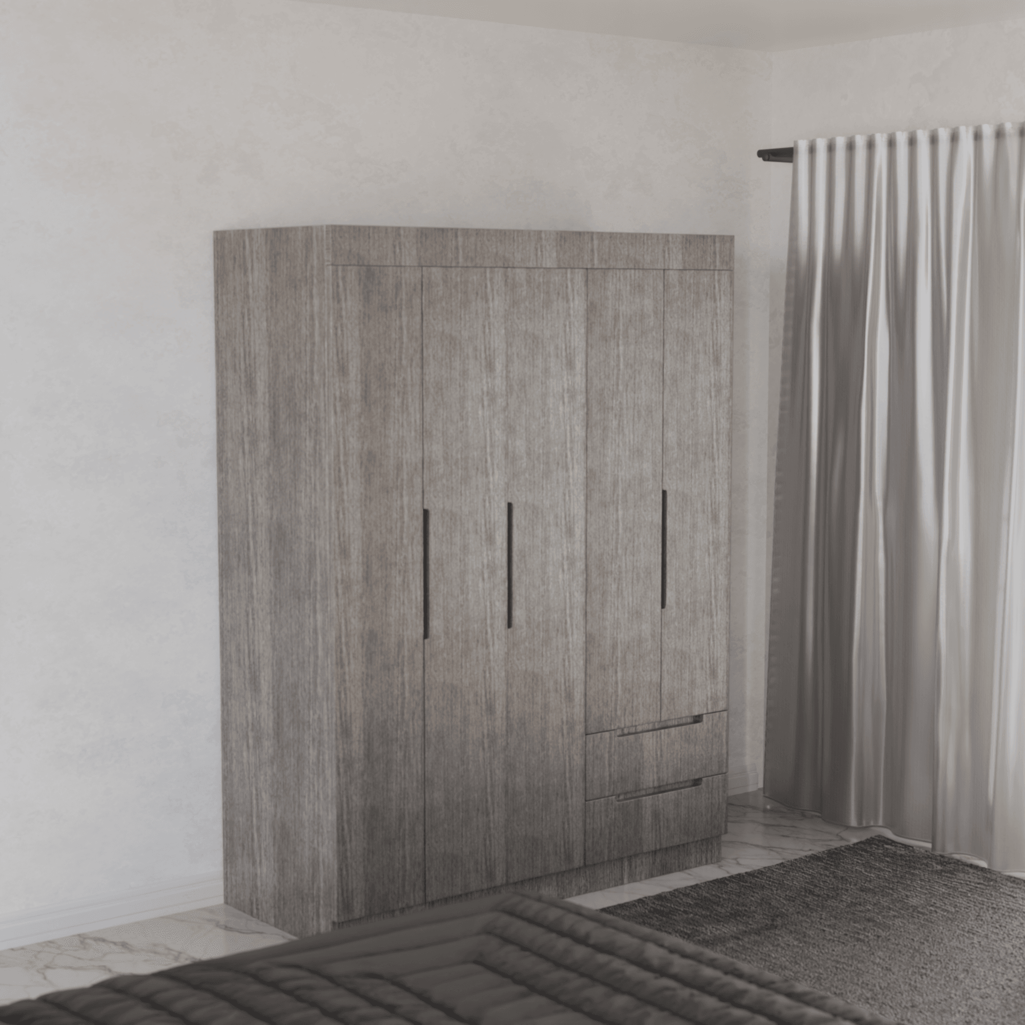 Harrison 5-Door Open Wardrobe Closet - Spacious Storage for Bedroom, Walk-In Closet & Dressing Room Organization