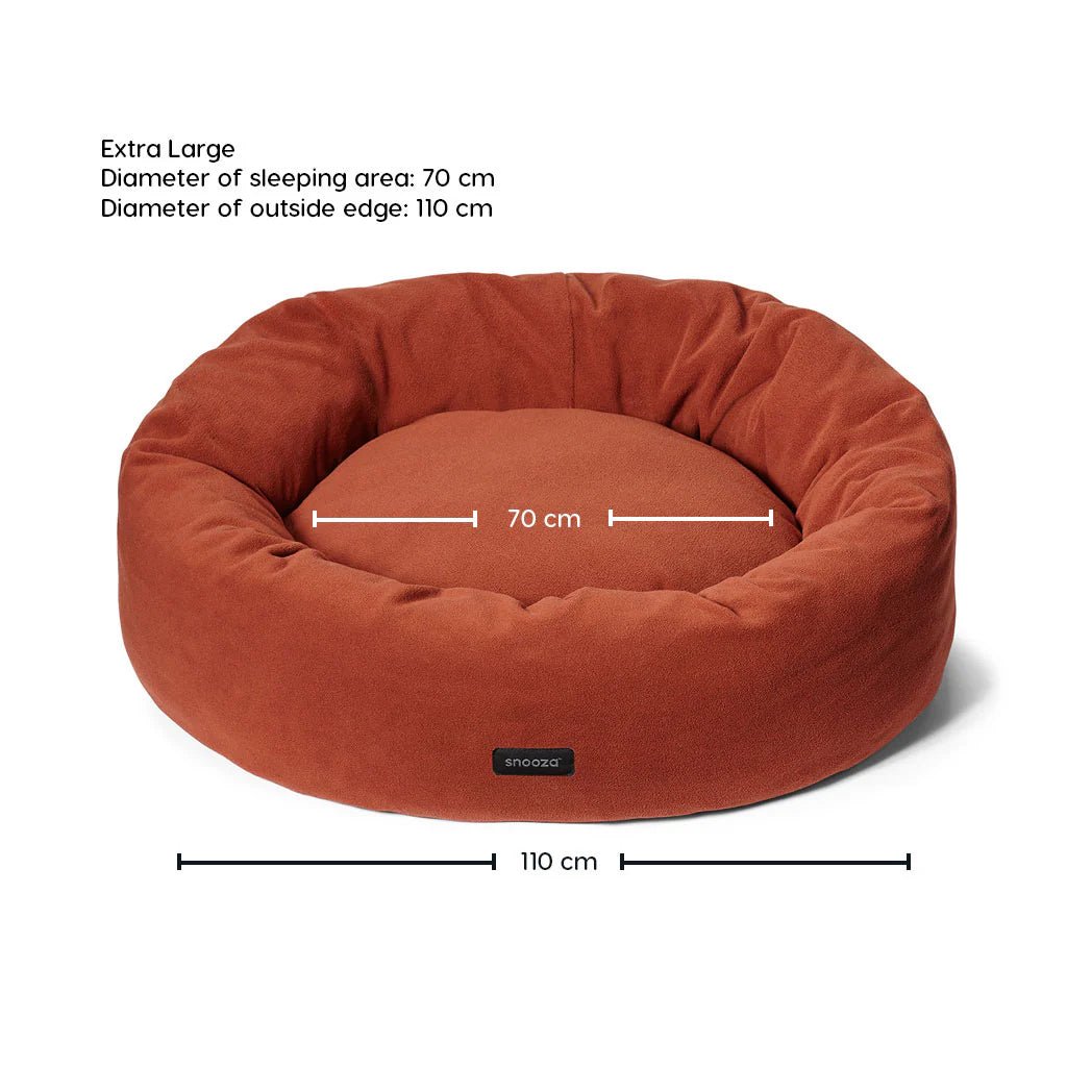 Self-Warming Polar Fleece Pet Bed - Cozy Rust-Colored Cuddler for Dogs & Cats - Perfect for Winter Snuggles & Indoor Lounging