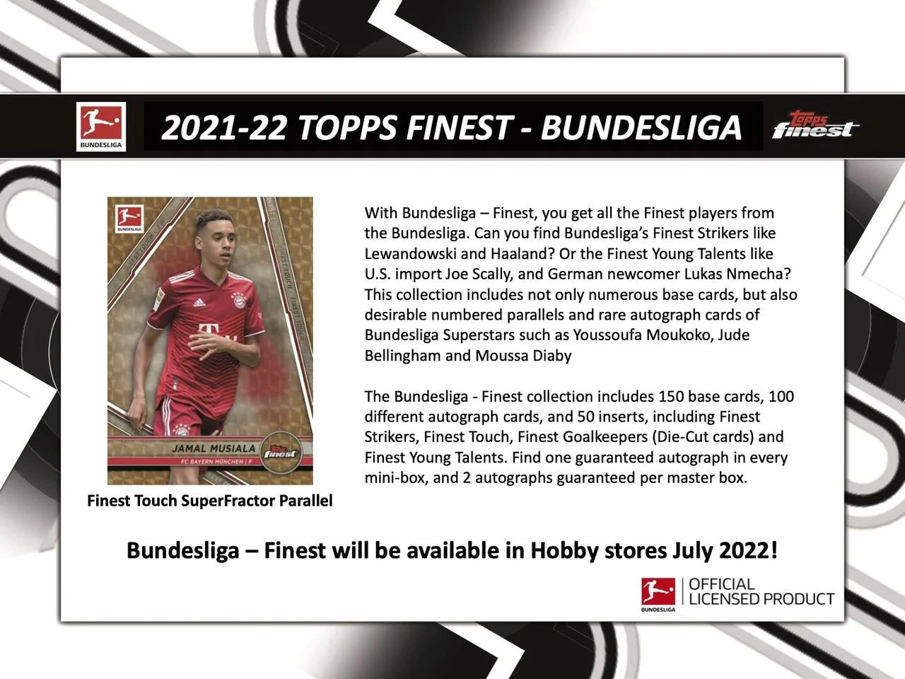 2021-2022 Topps Finest Bundesliga Soccer Cards - 8 Box Factory Sealed Case - Premium Collectible Trading Cards for Soccer Fans & Card Collectors - Perfect for Gifts, Investments, and Game Day Trading