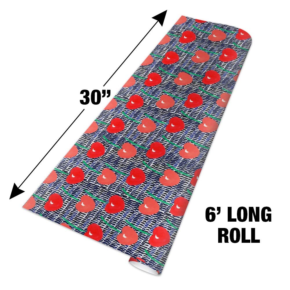 GRAPHICS & MORE Cheerful Cherries Gift Wrap Wrapping Paper Rolls - 15
