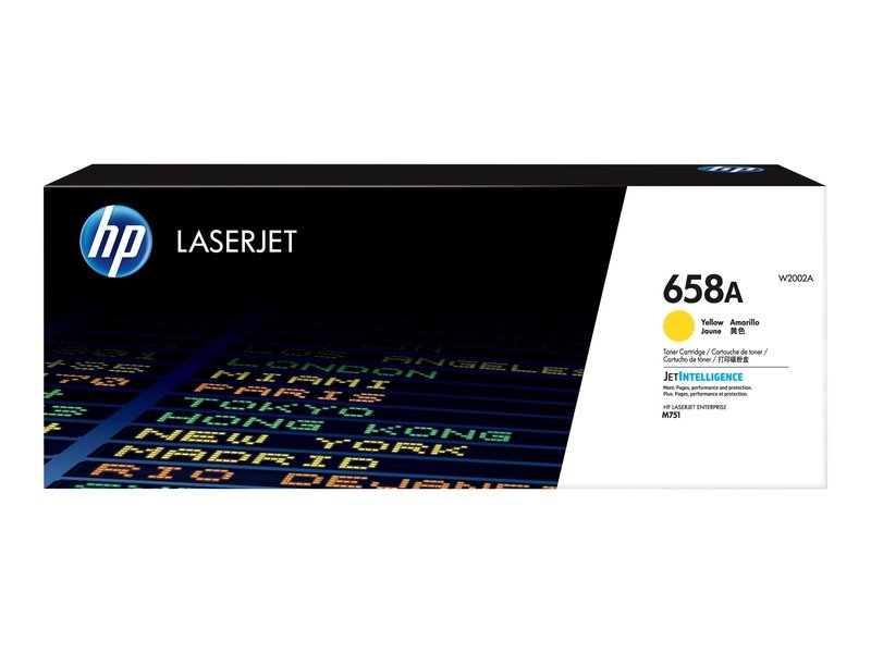 HP 658A Yellow LaserJet Toner Cartridge - Compatible with M751 Printer Models - High-Quality Replacement for Home & Office Printing