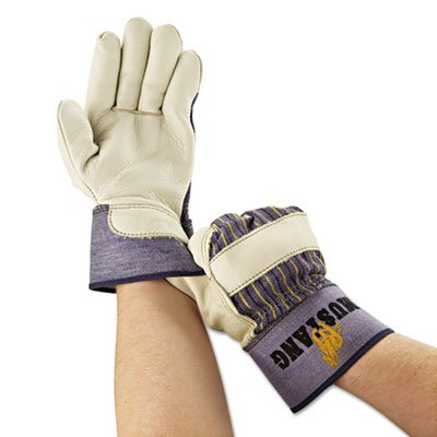 Premium Mustang Grain Leather Palm Gloves - Set of 12 Pairs for Work, Gardening & Outdoor Activities - Durable Cowhide Work Gloves for Men and Women
