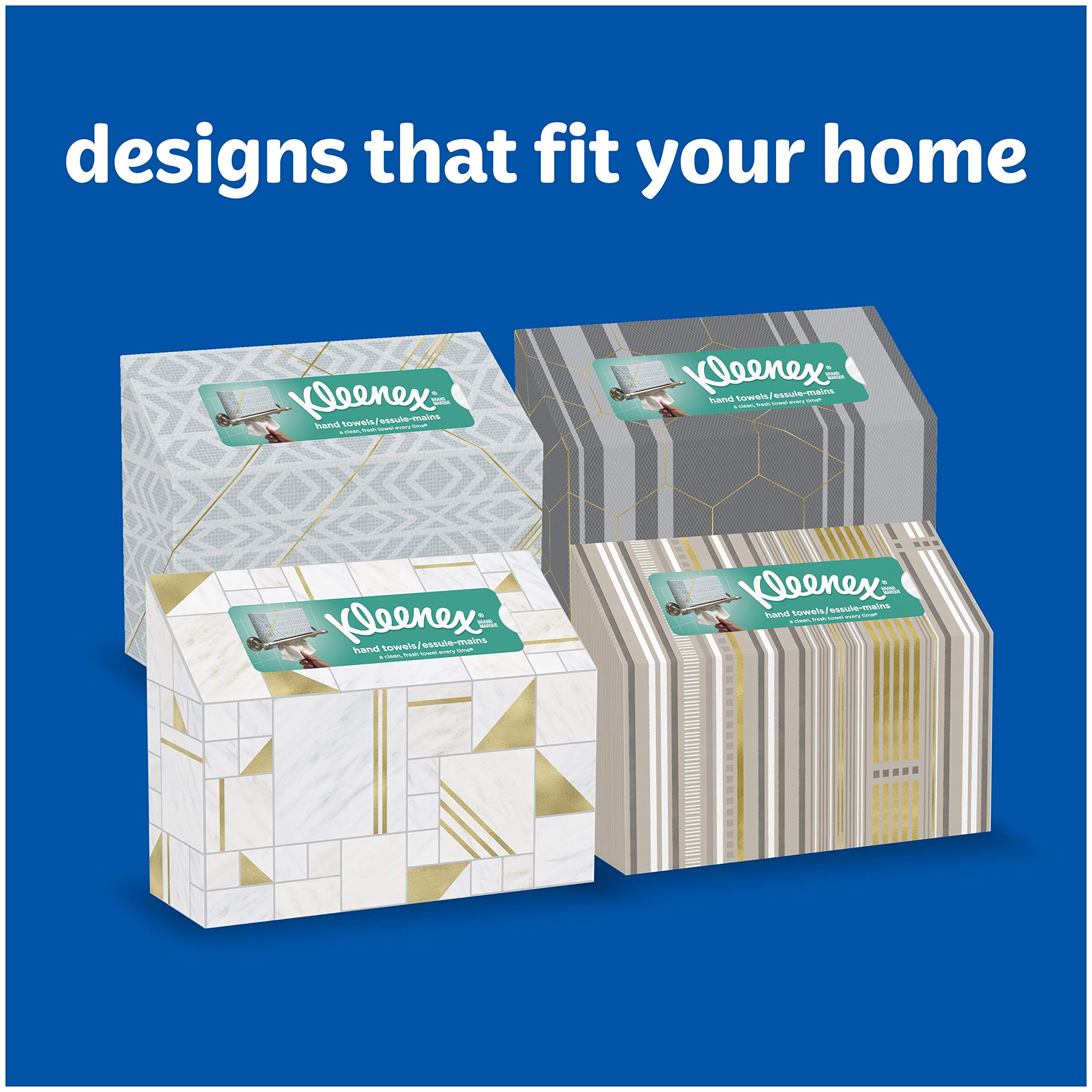 Kleenex Everyday Hand Towels, 60 Count - Soft & Absorbent Paper Towels for Kitchen, Bathroom & Office Use