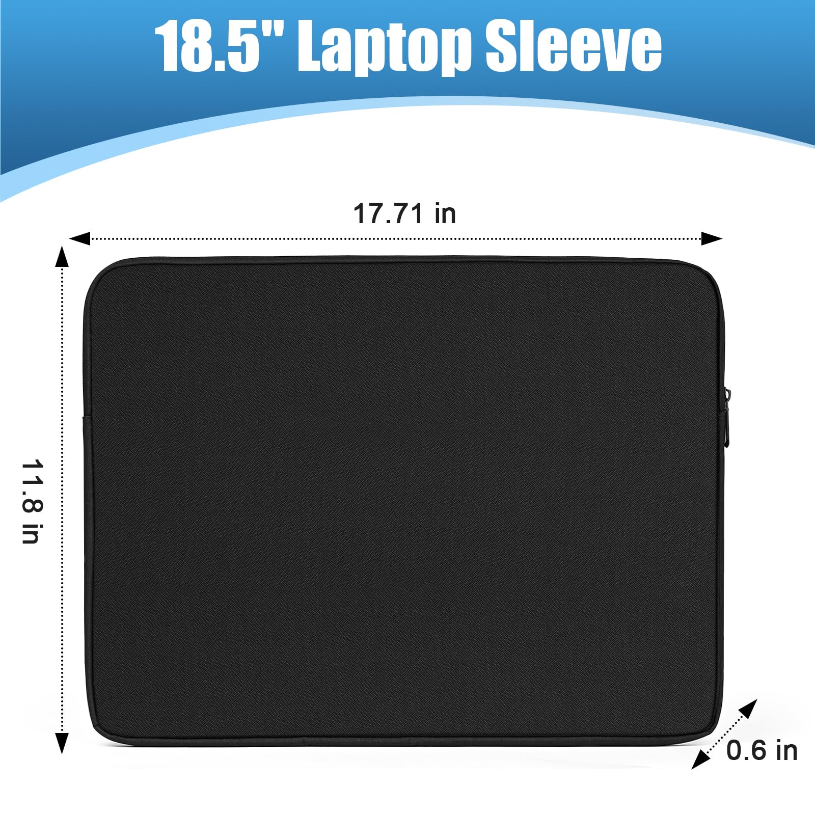 **Ctemnpho 18.5 Inch Laptop Sleeve Case - Portable Zippered Protective Cover for 18.5
