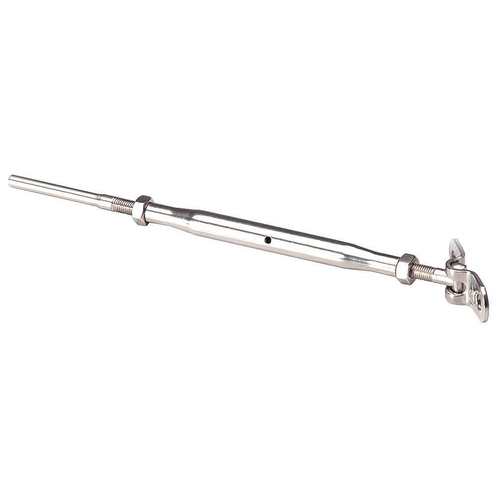 Stainless Steel Hand Crimp Turnbuckle with Deck Toggle - Adjustable Rigging Hardware for Marine, Sailing, and Construction Use