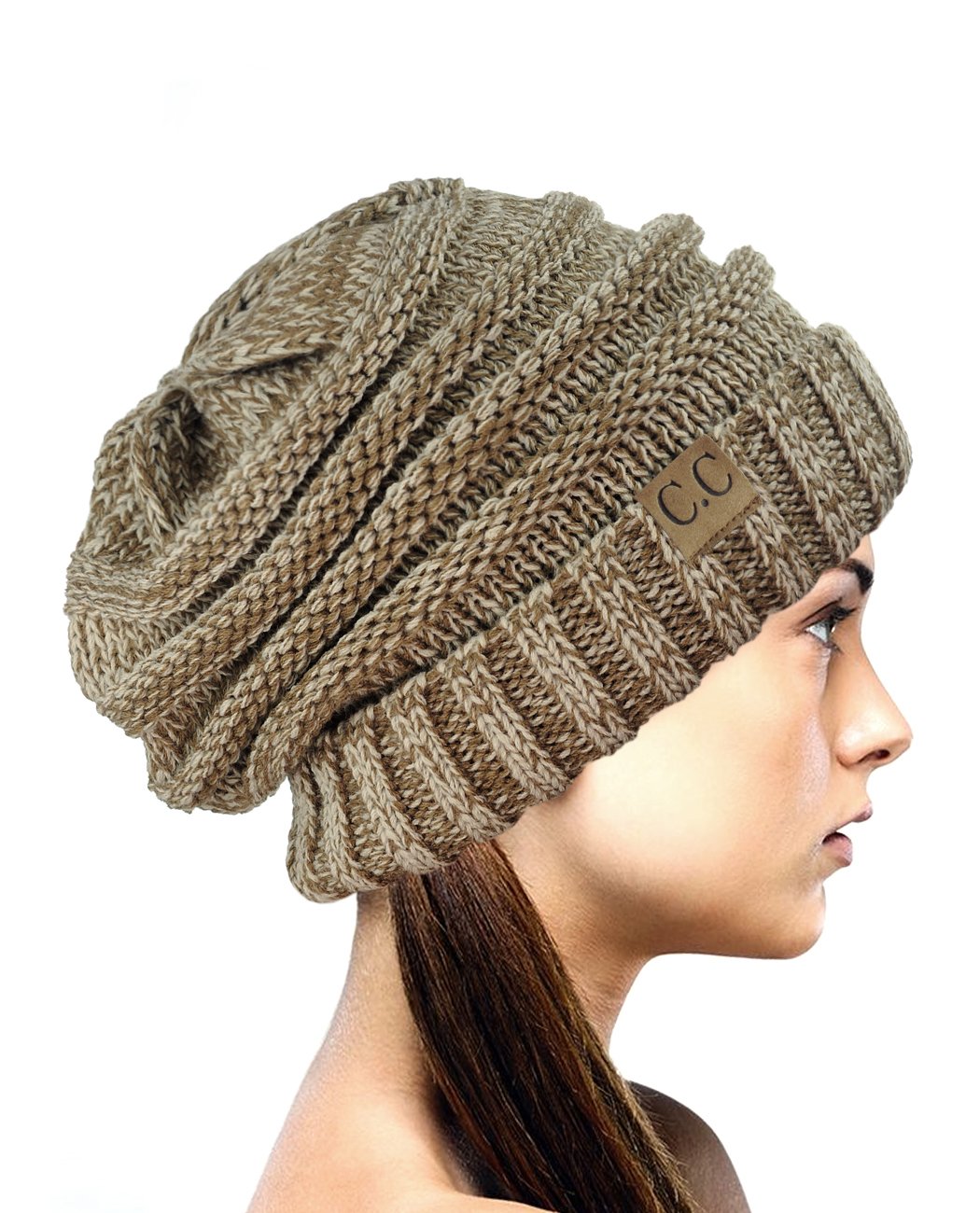 NYFASHION101 Slouchy Wrinkled Beanie Cap - Soft Knit Skull Hat for Men & Women - Winter Warm Casual Hat for Outdoor Activities, Streetwear Fashion