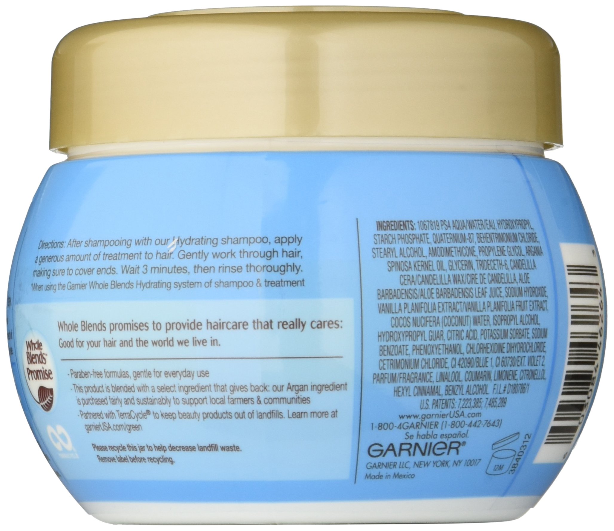 Garnier Whole Blends Hydrating Hair Mask for Dry Hair with Coconut Water & Vanilla Milk Extracts - 10.1 Oz (1 Count) | Deep Conditioning Treatment for Damaged Hair | At-Home Salon Quality Hair Care for Soft, Smooth & Nourished Locks