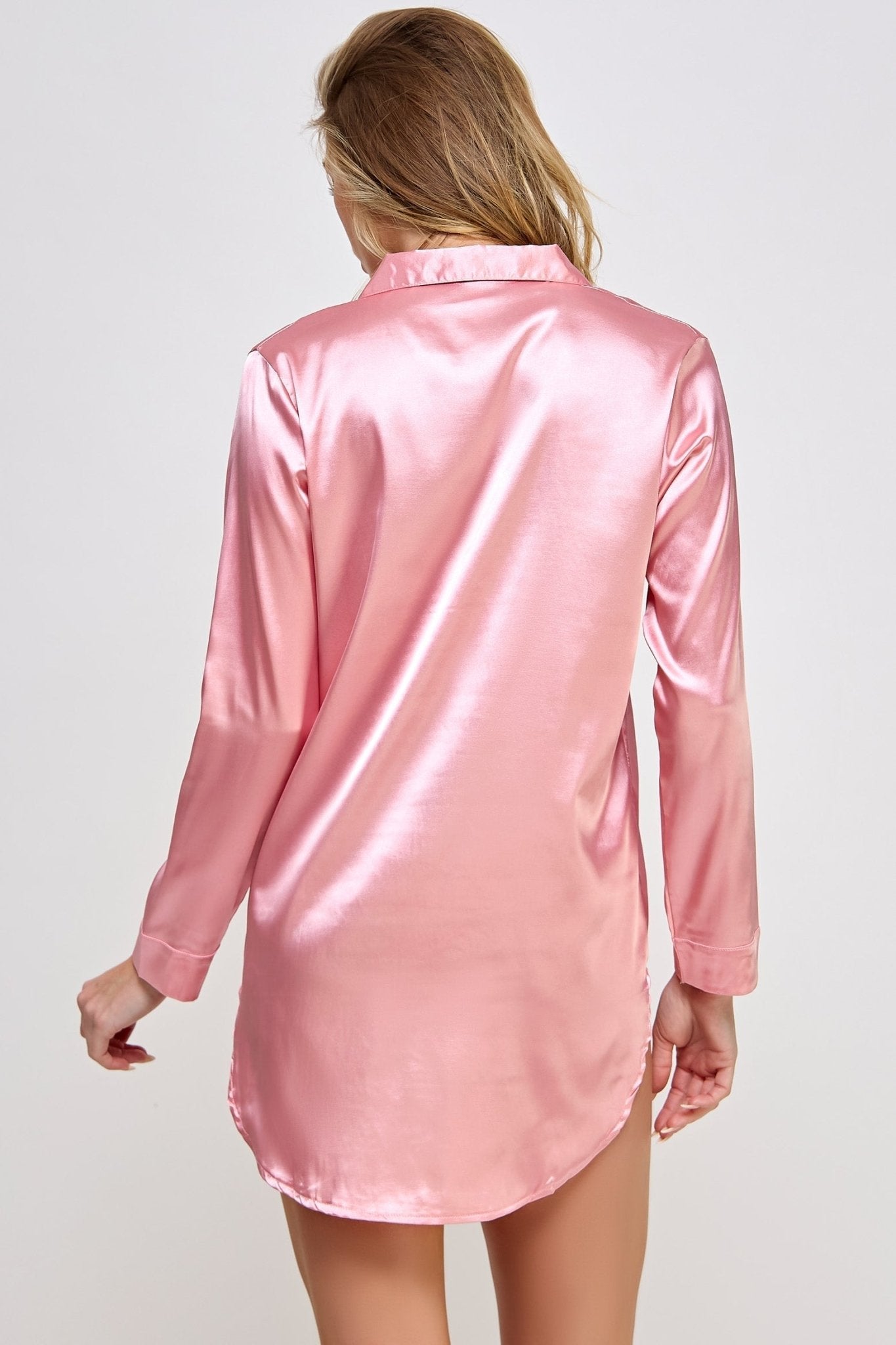 BeWicked Women's Kimberly Satin Sleepshirt BW1788 - Soft & Sexy Nightwear for Comfortable Sleep & Lounge Wear