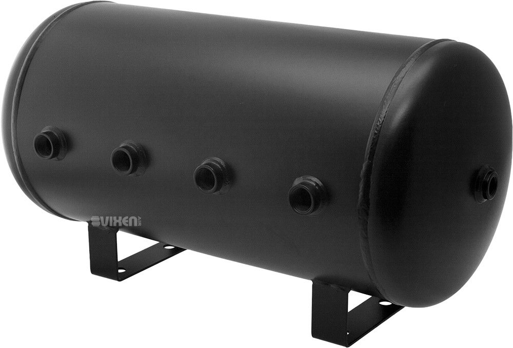 Vixen Air 6 Gallon (22 Liter) 9 Ports Heavy Duty Air Tank for Suspension, Air Ride & Train Horns - 200 PSI VXT6300 - Perfect for Truck, SUV & Off-Road Vehicle Air Systems