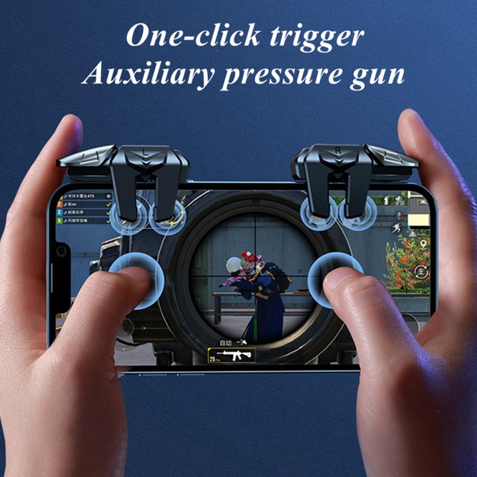 Cyhamse Mobile Game Controller | Ergonomic Phone Game Trigger with Retractable Design, Low Latency Shooting Buttons for Precise Gaming - Perfect for FPS, Battle Royale & Mobile Esports