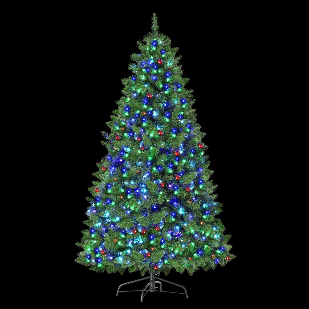 1.8m Christmas Tree with RGB Remote Control LED Lights - 890 Tips for Holiday Party Decorations | Perfect for Indoor & Outdoor Christmas Decor, Home, Office, and Festive Celebrations