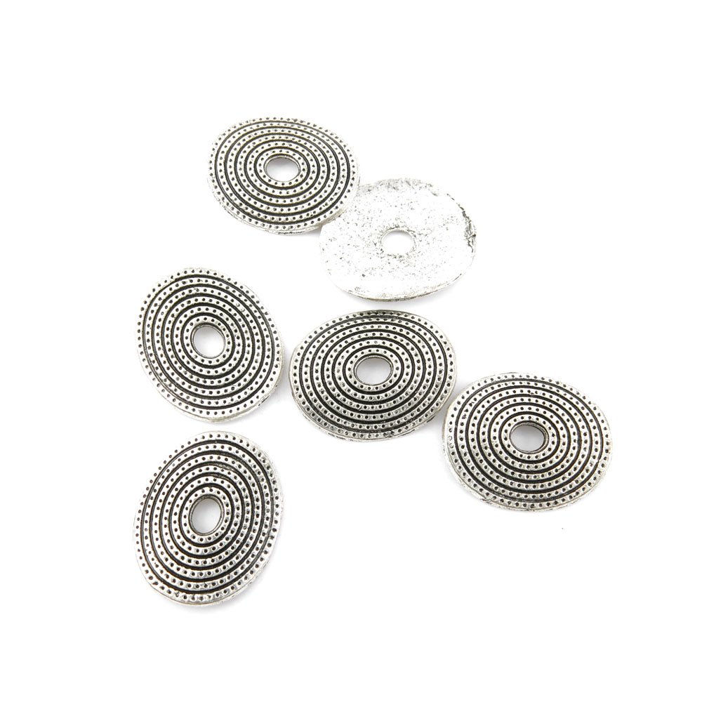Vintage Silver Jewelry Making Charms - 07305 Rolling Steel Pendant Findings for DIY Necklace & Bracelet Crafting - Bulk Supplies for Handmade Boho & Vintage Style Jewelry (50pcs) - Perfect for Beading, Scrapbooking & Gift Making Projects