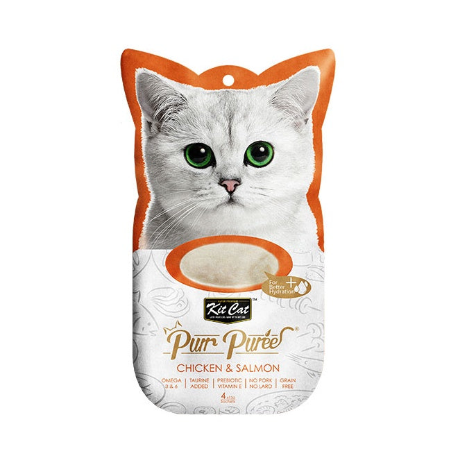 Kit Cat Purr Puree and Puree Plus+ Cat Treats - 4 Stick Pack x 15g (15 Flavor Variety) | Best Price $3.05 | Perfect for Travel, Training & Daily Snacks