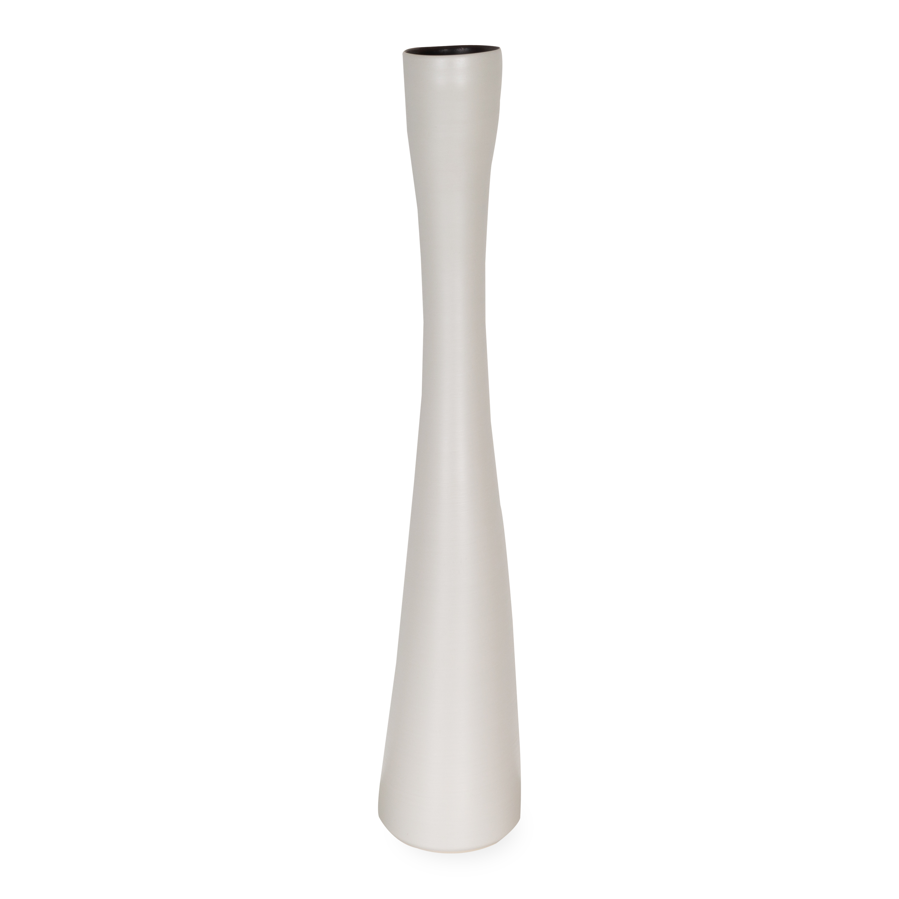 Elegant Linen Flute Vase - 24 Inch Tall Home Decor for Living Room, Dining Table, and Wedding Centerpieces