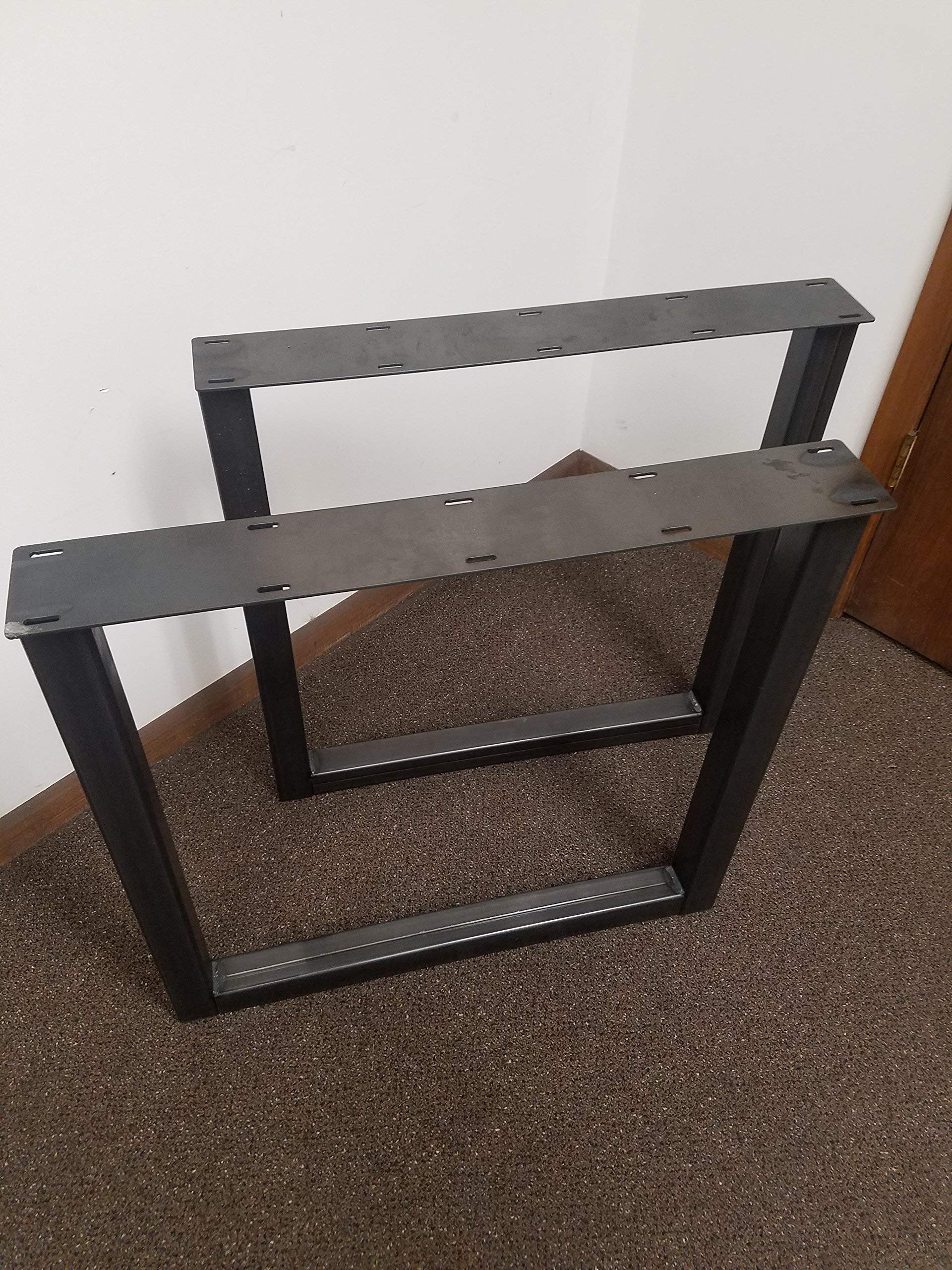 Heavy Duty Square Metal Table Legs - Industrial Strength for Dining Tables, Desks, Workbenches & DIY Furniture Projects
