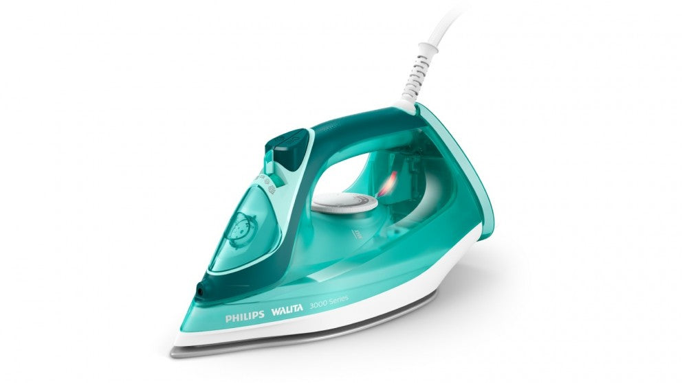 Philips 3000 Series Steam Iron with 1700W Power, Azur Green (DST3030/79) - Perfect for Wrinkles Removal & Garment Care at Home